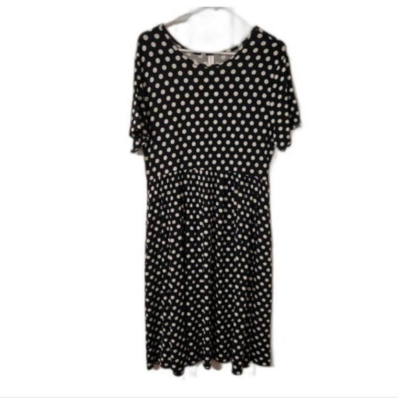 DB MOON Women Summer Casual Short Sleeve Dresses Empire Waist Dress with Pockets - Picture 2 of 7